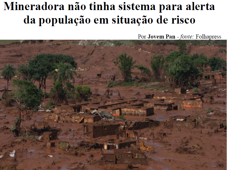 Mineradora Não Tinha Sistema Para Alerta Da População Em Situação De Risco – Novembro/2015