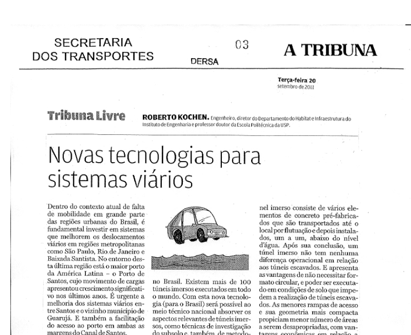 Novas Tecnologias Para Sistemas Viários - Setembro/2011